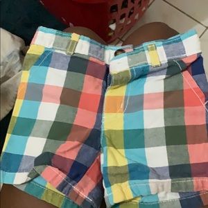 Baby boy summer plaid shorts